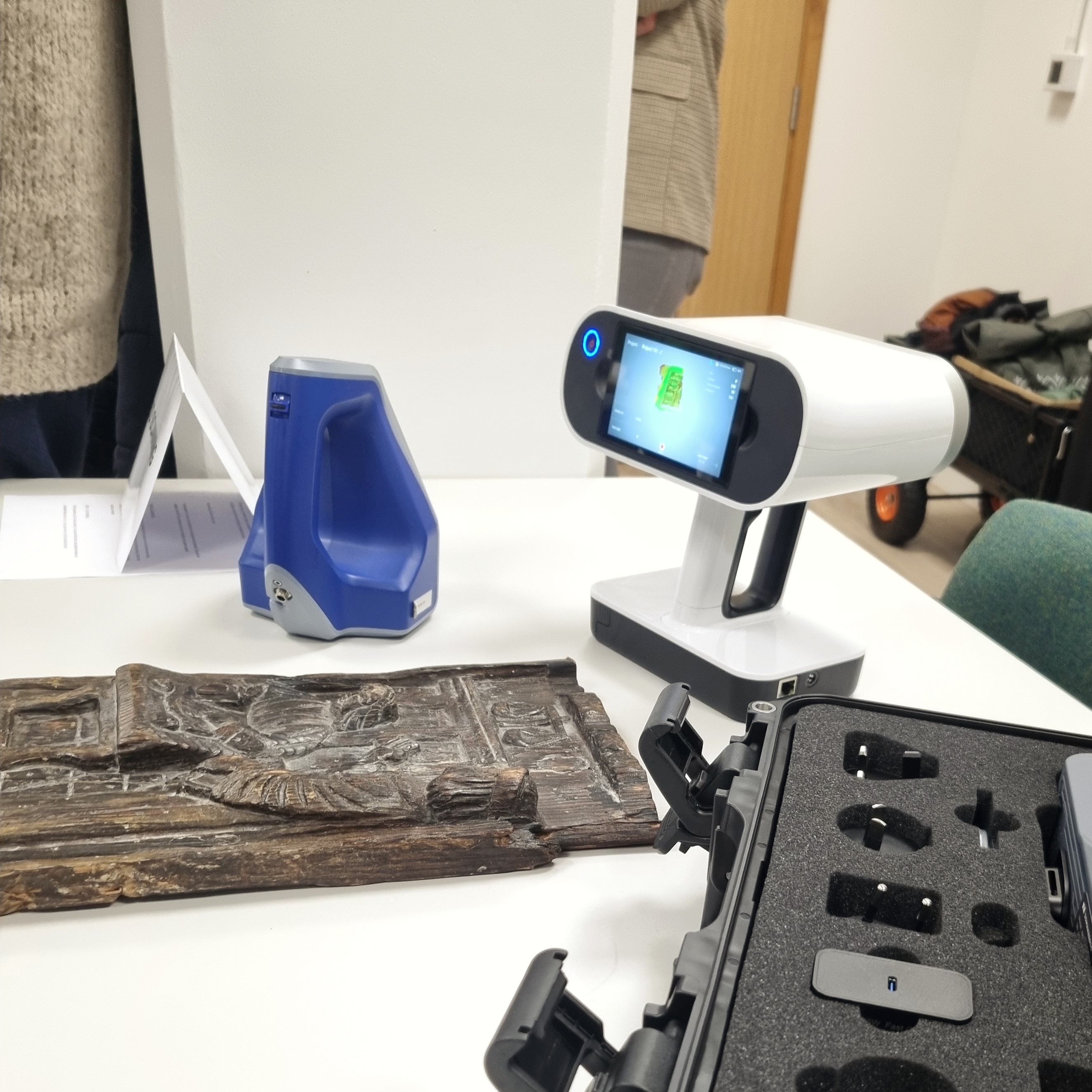 A 3D scanner and box of equipment